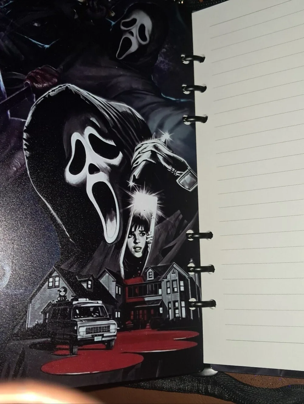 New! A5 Size GHOST FACE Acrylic Shaker Notebook